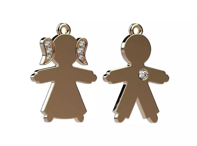 Boy Girl Kid Parents Diamond Pendant Bracelet