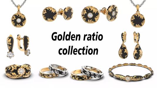 High jewelry Golden ratio set 3D Model Collection