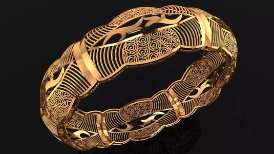 1196 The Labyrinth Bangle 60MM-14gm