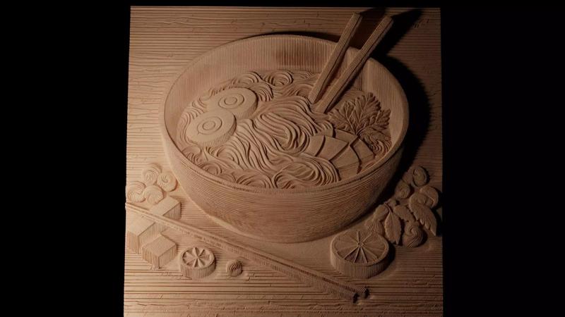 Ramen CNC 3d Print High Relief Sand Casting