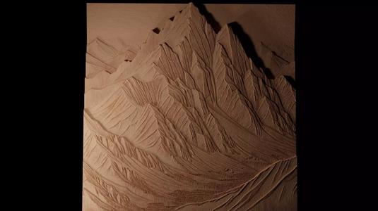 Majestic Mountain Range CNC 3d Print High Relief Sand Casting