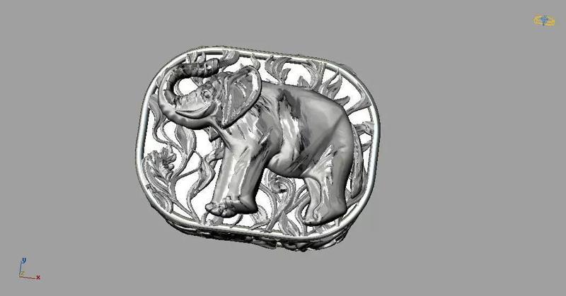 Gold Elephant Bead