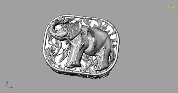 Gold Elephant Bead