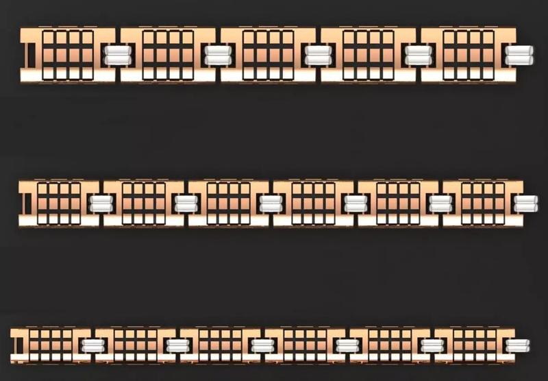 3 Size Gold Bracelet 3dm stl renders details