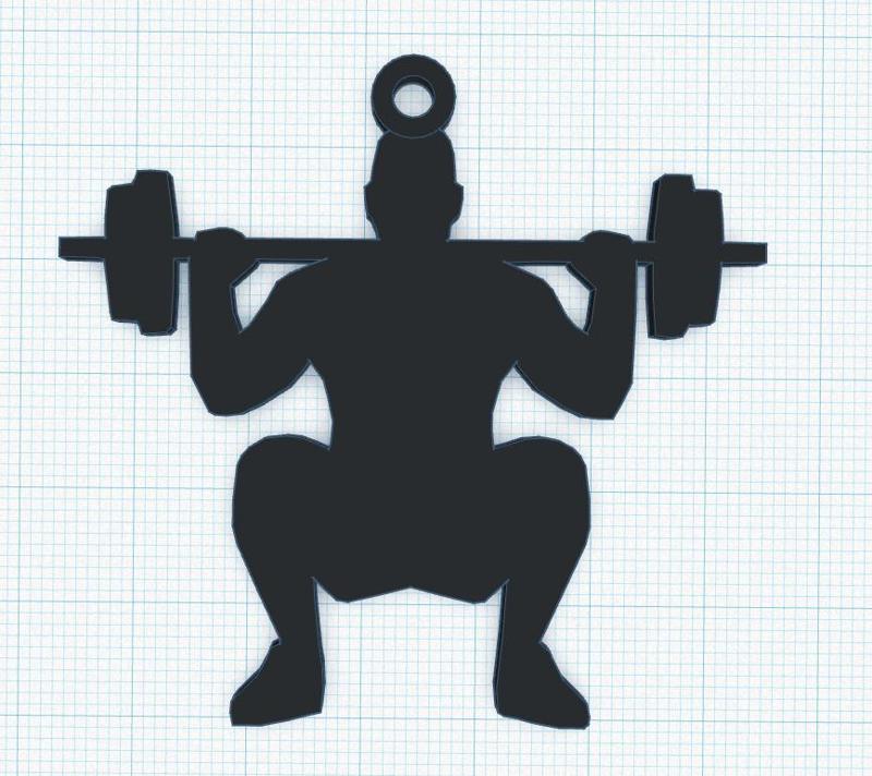 Powerlifter keychain