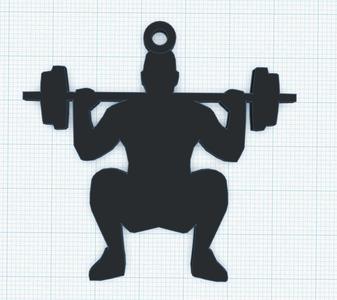 Powerlifter keychain