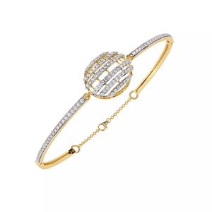 Round gold diamond bracelet