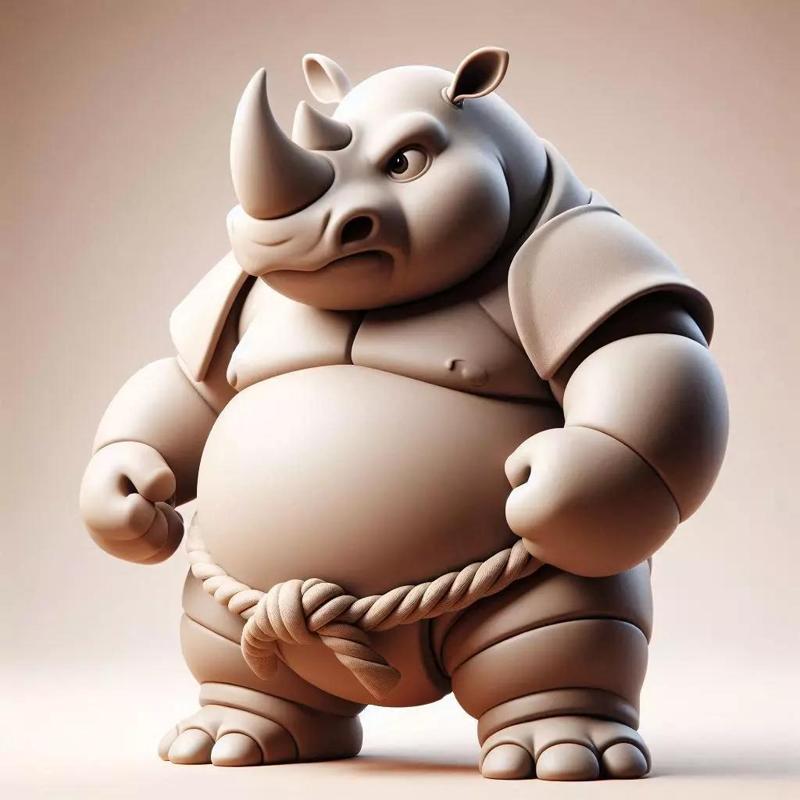 Sumo Rhino  Fierce   Playful Wrestling Champion