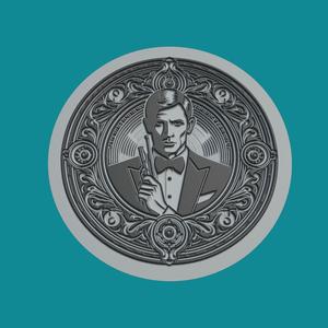 James Bond Print Model James Bond Medallion James Bond Wall Decor