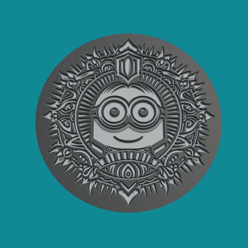 Minions Print Model Minions Medallion Minions Wall Decor