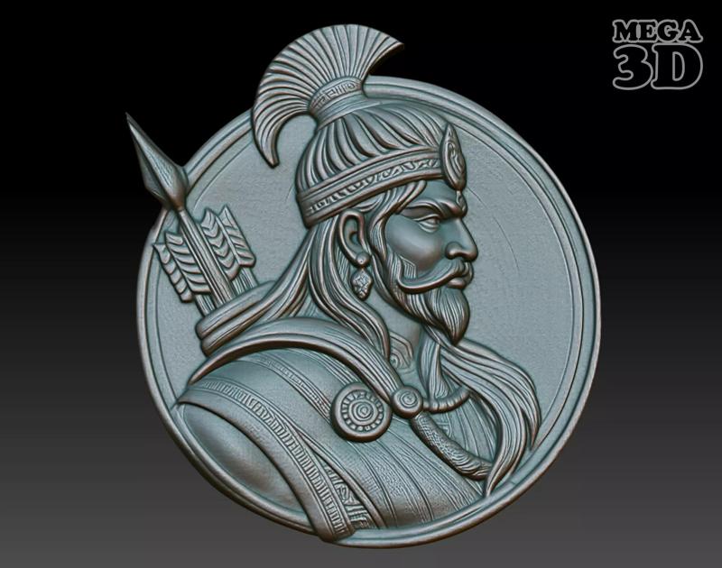 Indian Warrior basrelief 03 240901