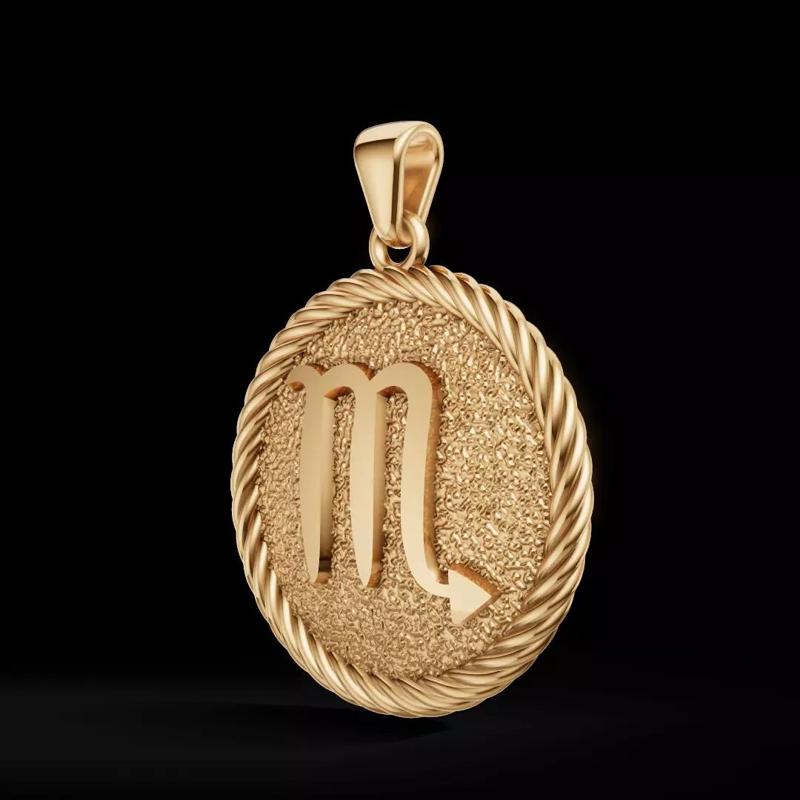 Scorpio Zodiac Pendant Double-Sided 3D Jewelry Model
