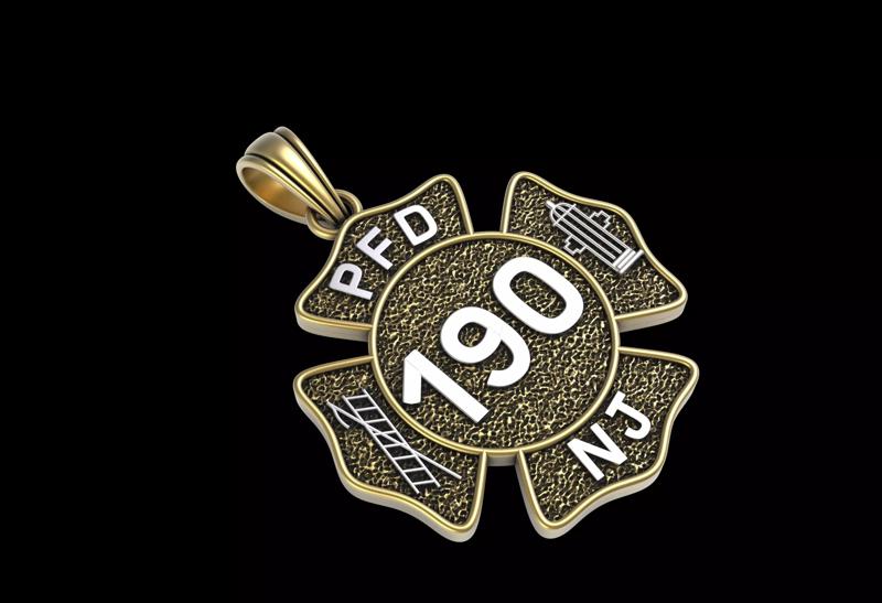 Fire Department Badge Pendant