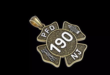 Fire Department Badge Pendant