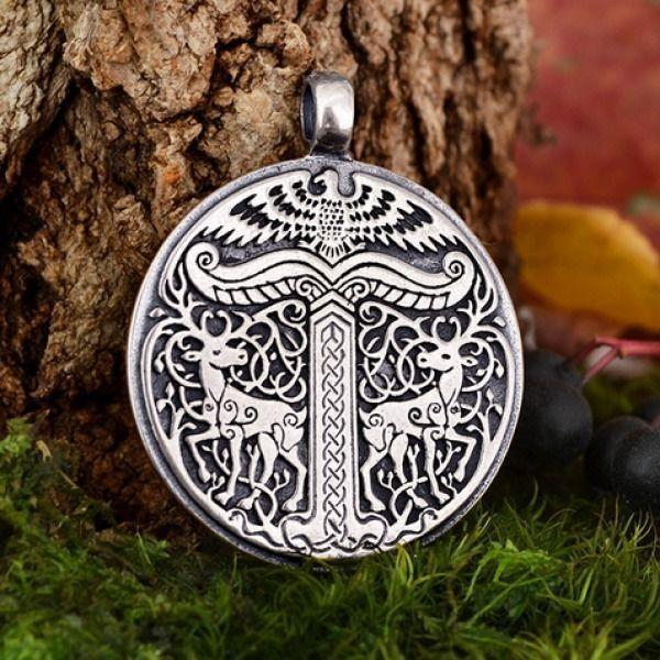 Irminsul pendant with ornate design