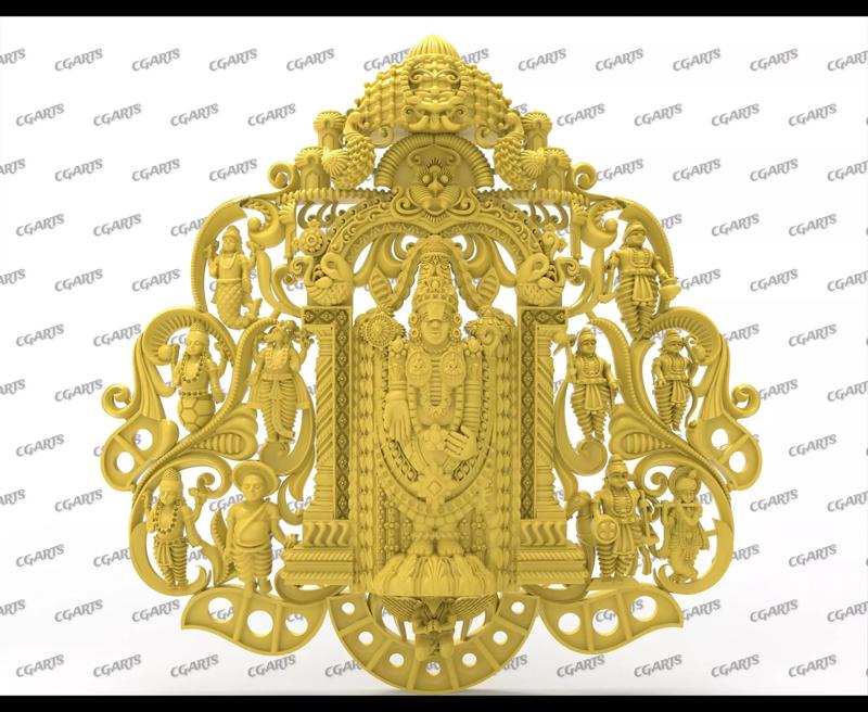 Lord Venkateswara 3D Model Balaji Tirupati Idol   Sculpture