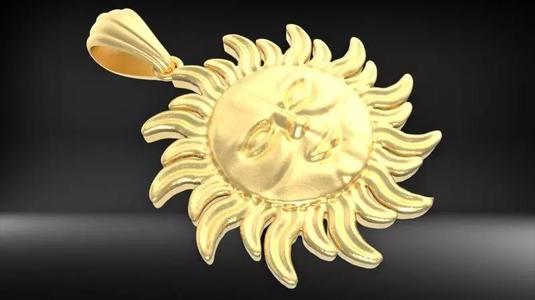 Smiling Sun FACE Pendant necklace charm jewelry