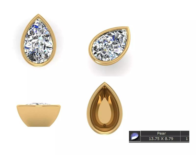 Simple Diamond  Pendant ready STL model for print