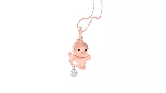 Tweet Bird Light Weight Kids Pendant Necklace Charms 3dm stl