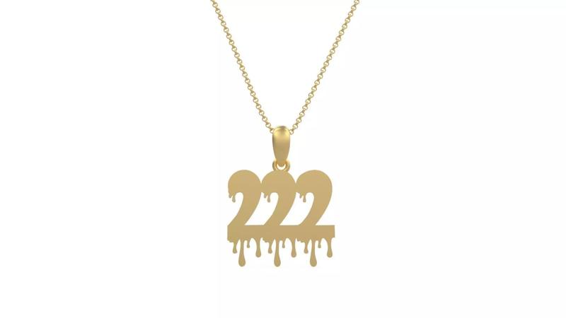 Model 1299 222 Bloody Terror Initial Number Pendant