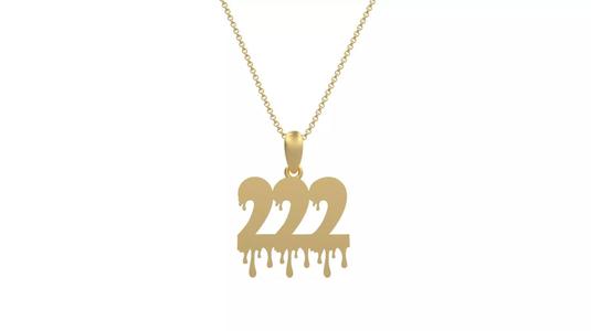 Model 1299 222 Bloody Terror Initial Number Pendant