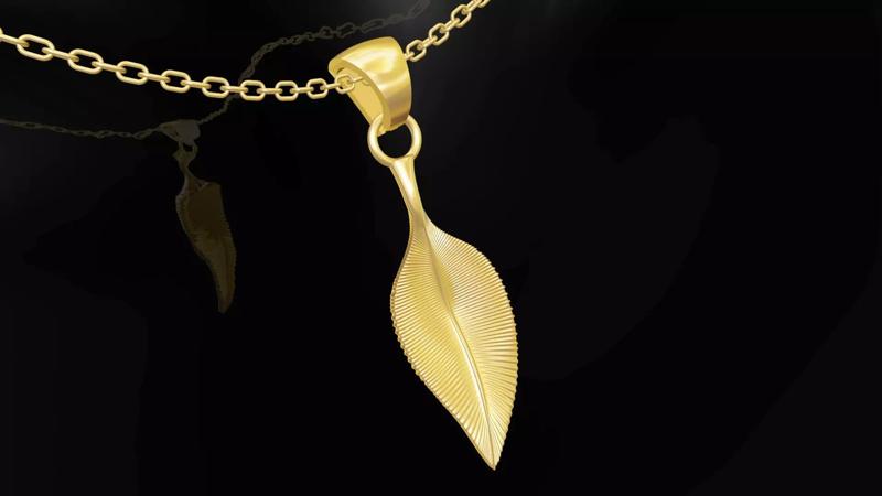 Leaf Pendant Jewelry Gold