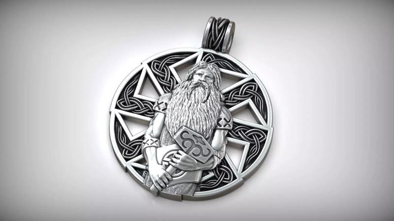 Kolovrat Viking Rune Symbol Men Amulet