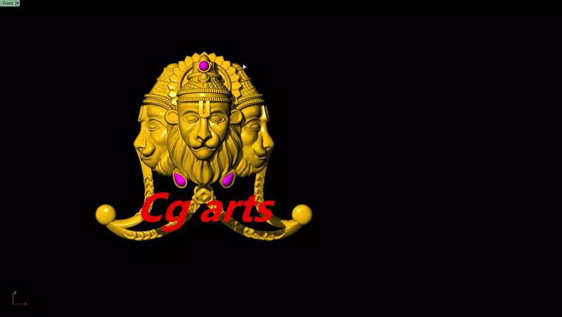 Narasimha Swamy Tigernail Pendant