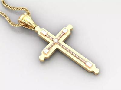 Jesus Christ Cross Pendant Print 4CP066