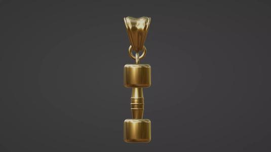 dumbbell weight pendant w large bail