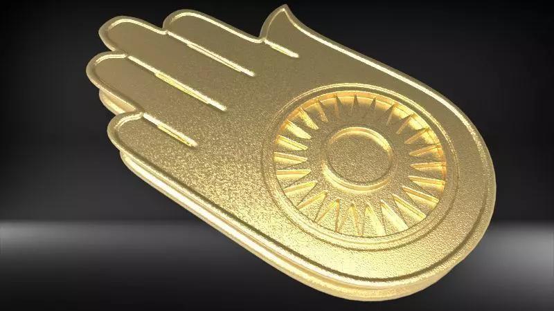 Jainism Ahimsa Necklace  Pendant Jewelry Jain Hand Symbol Hindu