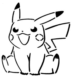 Pikachu stencil 10