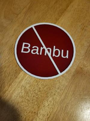 No Bambu No Smoking Sign   