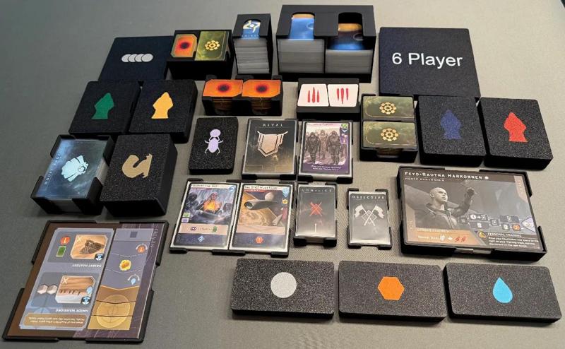 Dune Imperium Uprising + Rise of Ix + Immortality + Bloodlines insert (supports sleeves)   