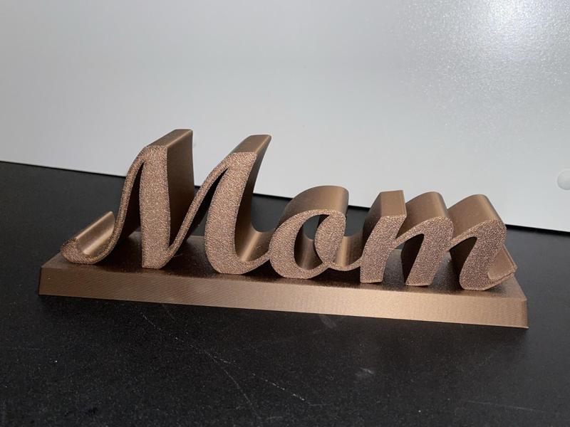 Mom Sign Metal Rose Holder