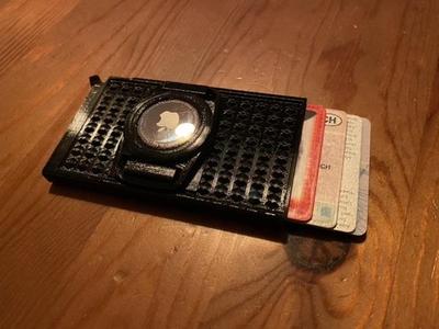 Slim Credit Cart Wallet with Airtag Mount 