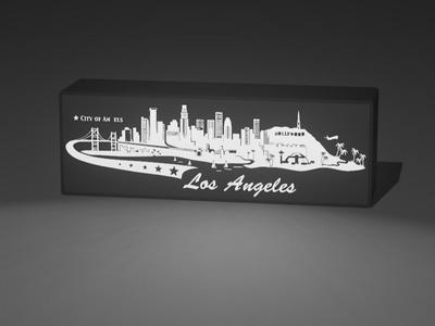 Los Angeles Skyline Lightbox