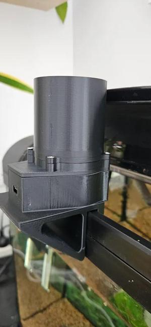 Automatic fish feeder for flake food with bracket   