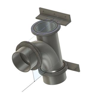 90 degree swivel dust port