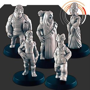 Sci-fi Alien Civilians [Support-free]