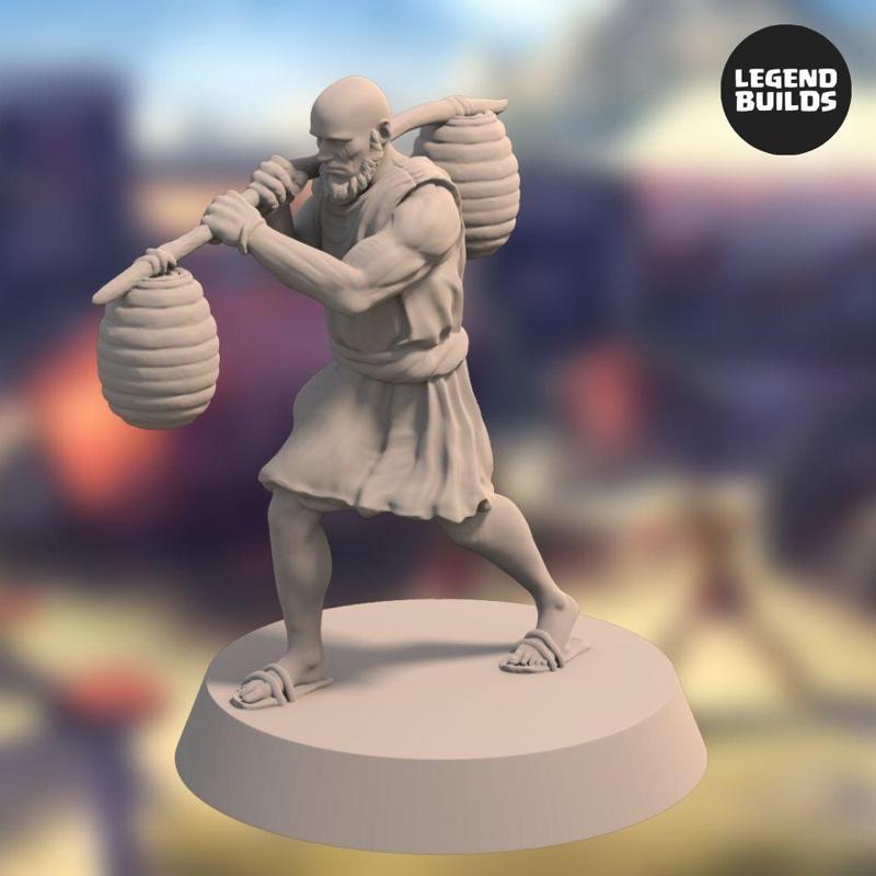 Farmer of the Realm of Eros - Pose 1 - 3D printable miniature - STL file