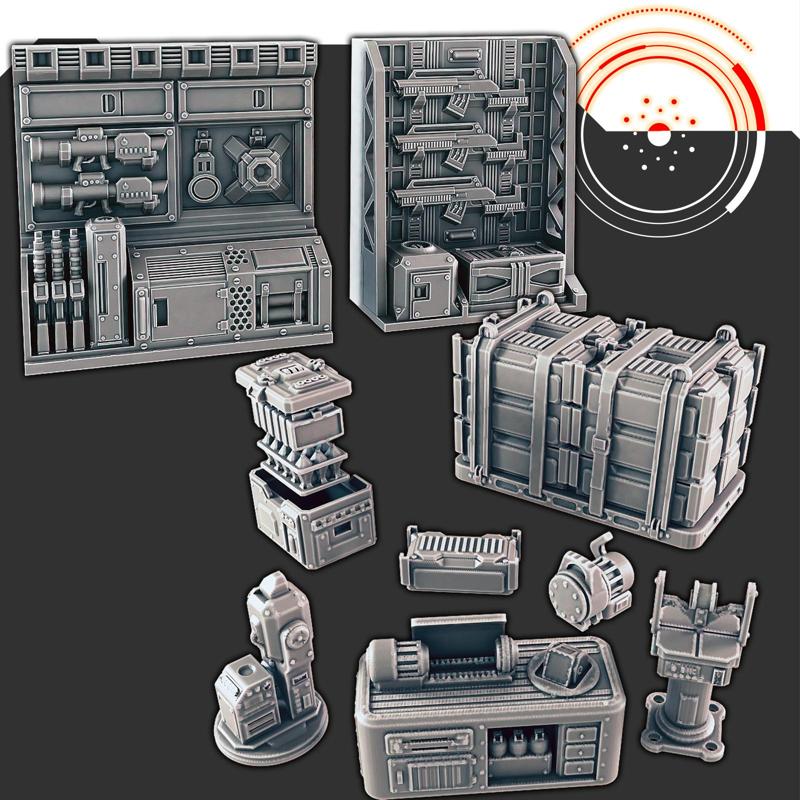 Sci-fi Scenery - Armory and Tools/Components [Support-free]
