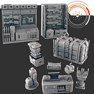 Sci-fi Scenery - Armory and Tools/Components [Support-free]