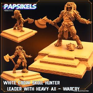 WHITE CROW SKULL HUNTER LEADER WITH HEAVY AXE WARCRY
