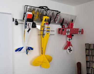 RC plane modular wall storage system
