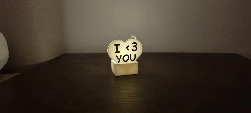 Heart Shaped Keyring with LED tealight holder   