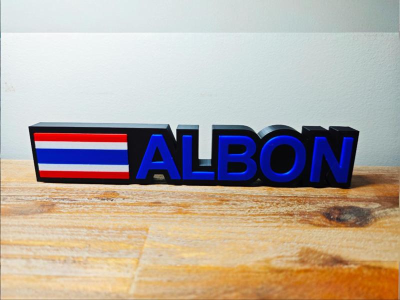 F1 Driver Nameplate - Albon