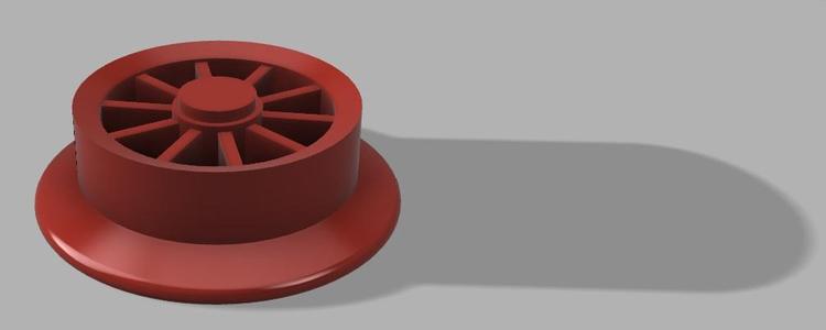 Lego red Train wheel 70s