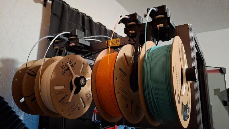 Co-print 2 spools and extruder mount   