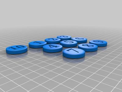 Tokens - numbered